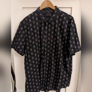 John Varvatos Short Sleeve Button Up - Skulls!